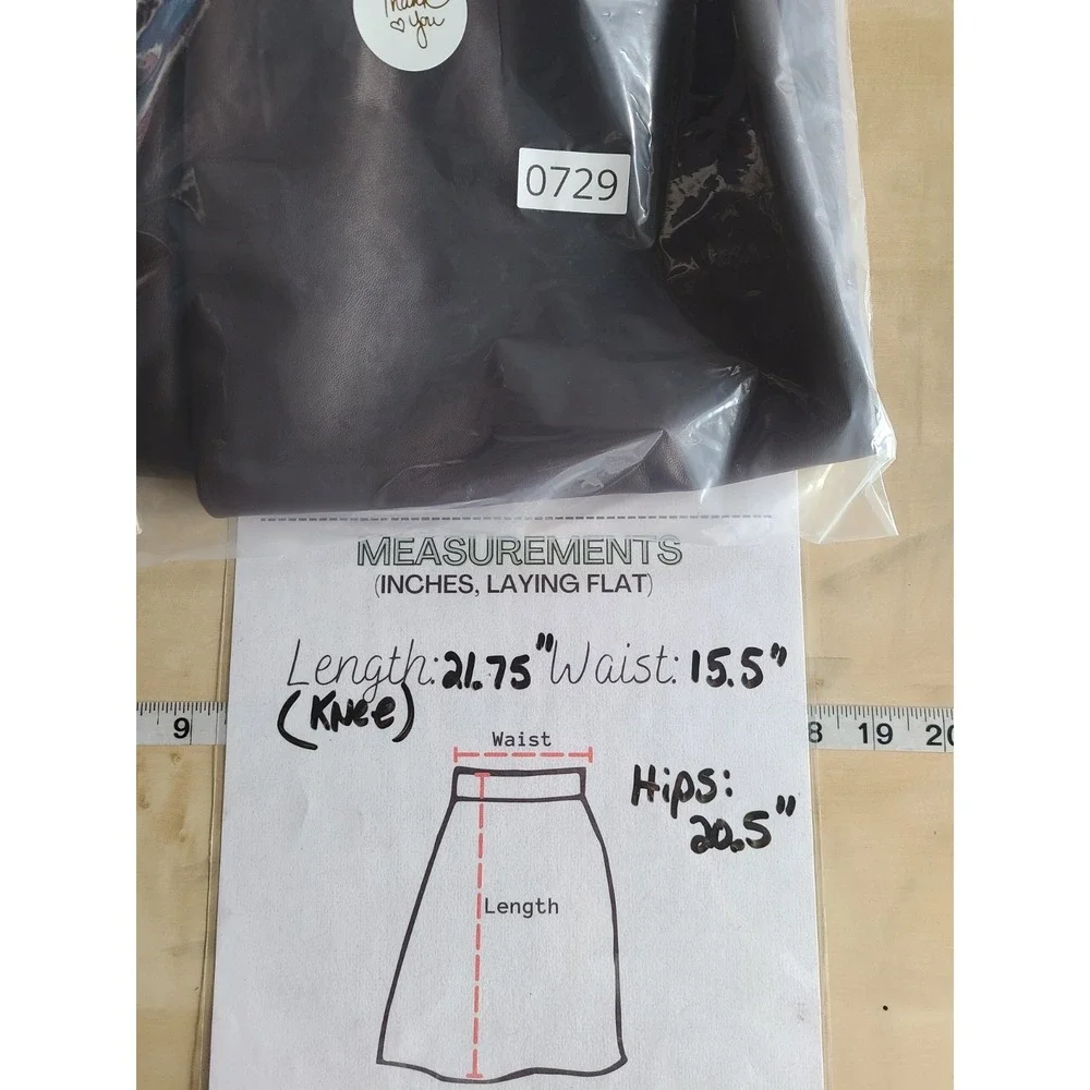 Y2K Vtg Talbots Dark Brown Genuine Leather Skirt 12 Petite Classic Pencil Women